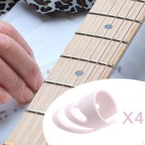 4 Pieces Guitar Finger Picks Alaska Picks, Caps, for Harp S white