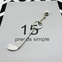 Viso metalo golfo kamuoliuko raktų pakabuko pakabukas - Miniatiūrinis sporto tematikos aksesuaras 7.8CM