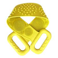Silicone Back Scrubber Double-Sided Washing Towel Scrubber Bath Shower Brush for Men Women 23.62 inch geltona