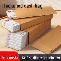 Storas Kraft popieriaus lipnus vokas pinigams - Šiltai pilkas Kalėdinių premijų maišelis Small self-adhesive cash bag [10 pcs]