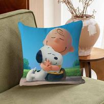 S-Snoopy Anime Cartoon Stitch Lucky Dragon Pillow Cover Sofa Cushion Cover Home Room Decoration Children Gift 16x16Inch