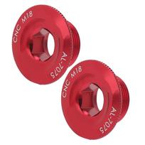 2pcs M18 Bicycle Crank Cover Screw Cap Dustproof Waterproof Aluminum Alloy Parts for Prowheel Hollow Integrated