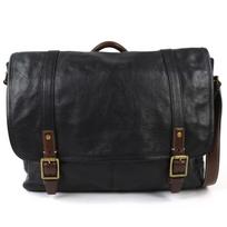 Great COACH Shoulder Bag HARRISON LEATHER MEDIUM MESSENGER black 70386 Used