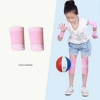 Kids' Sports Safety Gear Set: Knee Pads, Elbow Pads, Wrist Guards for Football, Running, Basketball - Anti-Fall Protection. L (Age 10-16, 85-120 lbs)