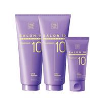 Mise en scene Salon 10 Profesionali Cica Proteinų plaukų priežiūros rinkinys (215ml x 2 + 70ml) Giliai maitinanti, saloninio lygio, namų priežiūra gray