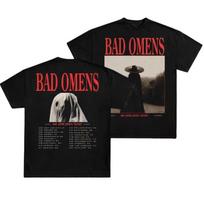 Bad Omens 2026 Turo datos, Aplinkiniai marškinėliai Roko koncertams Retro Unisex marškinėliai, Gerbėjų atminimo spausdinti laisvalaikio marškinėliai S įvairiaspalvis