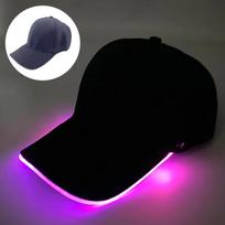 Adjustable LED Light up Baseball Hat Sun Protection Costumes Accessory LED Light Up Hat Three Gears Glowing Light Cap rožinė