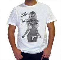 PAMELA ANDERSON Signed WHITE T Shirt Size S-5XL M