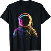 Astronaut Motif Illustration Astronaut T-Shirt XXL