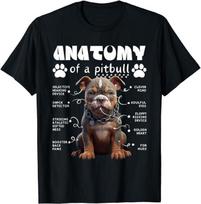 NEW LIMITED Pitbull Dog Anatomy Cute Pittie Lover Pit Bull Owner T-Shirt S-5XL S