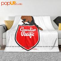 Canadian Pacific Cp 1950'S Beaver Shield Logo Ultra-Soft Blanket Quilt Winter Sofa Cover Bed Covers Size: 75*100cm, Weight: 230 GSM