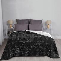 Math Science Pattern Blanket For Sofa Bed Travel Math Science Pattern Black Maths Mathematics Cartoon Algebra Size: 75*100cm, Weight: 230 GSM