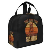 Italian Brainrot TUNG TUNG TUNG SAHUR FUNK Insulated Lunch Bag for School Office Funny Meme Leakproof Thermal Cooler Bento Box One Size