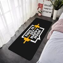 Floor Mat GYM Exercise Time Non-slip Foot Rug for Entryway Hallway Carpet Kitchen Water Absorbed Rugs Bedside Mats Home Decor 50cmx80cm