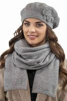 Vivisence 7037kmpl jasnoszary uni komplet beret+szalik