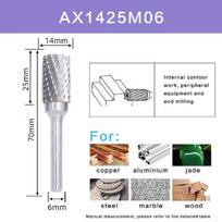 Carbide Rotary File Cutting Tool With 6mm Shank Effective Burr Head For Metal Grinding And Chamfering Applications