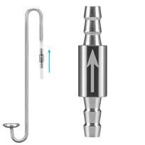Stainless Steel Check Valve Aquarium CO2 One-Way Valve Water Flow Regulation Device for Aquatic Systems