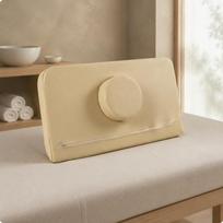 Stačiakampė veido atraminė pagalvė Minkšta ir jauki grožio procedūrų lova Plaunamas užvalkalas Masažas Beige Rectangle Leather beige