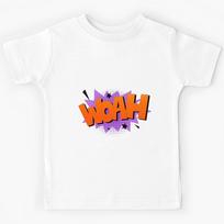 WOAH comic text Kids T-Shirt 130