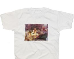 Lady of Shalott T-Shirt, John William Waterhouse Art, Romanticism Fashion 2XL