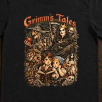 Grimms Tales Shirt, Dark Fairytale Horror Tee, Brothers Grimm Gothic Storybook Shirt, Halloween Book Lover Gift S