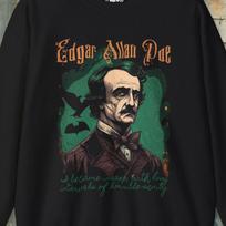 Edgar Allan Poe Shirt horror fans Goth Punk fashion gift for Halloween lovers gifts for goths gifts for book lovers and horror movie fans XL