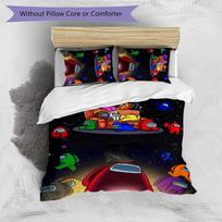 among us Printed 3PCS Bedding Set Soft Breathable Duvet Cover Pillowcases Set Washable Bedroom Decor Home Gift 135cm*200cm