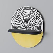 Sunny treasure oval shelf black