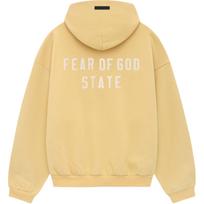Fear of God Essentials Heavy Fleece Full Zip Hoodie Amber Men Tops Yellow 192BT246243F M