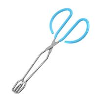 Portable Pastry Grill Baking Barbecue Clamp Kitchen Supplies BBQ Tools Food Scissor Tongs mėlyna