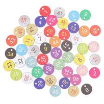 50 vnt. apvalios plastikinės numerio etiketės, plastikinės numerio etiketės bičių auginimui, gyvulininkystei 1-50