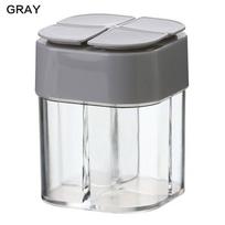4 In 1 Spice Salt Pepper Shakers Transparent Seasoning Jar Can Pepper Bottle Barbecue Condiment Kitchen Gadgets with Cover pilka