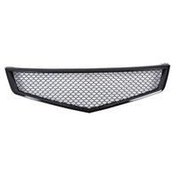 Gloss Black Mesh Front Bumper Grille Grills Protective Sporty Look For TSX 2006 to 2008