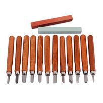 Wood Carving Knife Set 12Pcs Hand Carving Tool Set with Whetstone for DIY Sculpture Carpenter Experts and Beginners 1