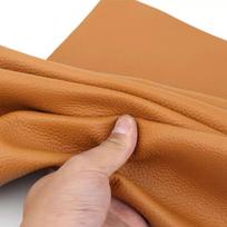 Genuine leather cowhide material, first-layer light brown litchi pattern soft cowhide sofa bed headrest car seat genuine leather 20x30cm auksas