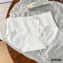 Female Summer Sweet Lovely Pure Cotton Lace Edge 10A Antibacterial Extension Crotch Breathable Middle Waist Triangle Briefs M balta