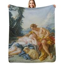 Franois Boucher - Daphnis and Chloe Throw Blanket Warm Comfortable Blanket for Office Napping Size: 75*100cm, Weight: 230 GSM
