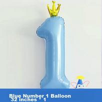 Birthday Scene Decoration, Boy's Number Birthday Balloon Props, Atmosphere Setup, Children's Party Decorations, Blue 1