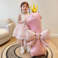 Shicai Pink Number Balloon Bow, Birthday Gift for Boys And Girls, First Birthday Party Decoration, Photo Prop, 1 Piece