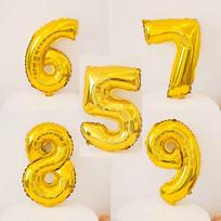 Jiayan Digital Balloon Birthday Scene Decoration, 5-9 Background Wall Decoration, Gold