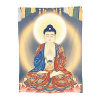 Buddha Yoga Blanket Fleece Sofa Throw Blanket Breathable Throw Blankets for Couch Bedding Outdoor Throws Bedspread Quilt Size: 75*100cm, Weight: 230 GSM
