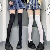 1/2Pairs Sweet Over Knee Long Socks Women Girs Sexy Nylon Calf Socks Thigh High Stockings Legging Jk Lolita Cosplay Tights one zise