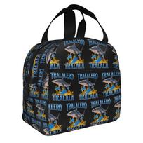 Italian Brainrot Tralalero Tralala Insulated Lunch Bag for Waterproof Funny Meme Thermal Cooler Lunch Tote Beach Camping Travel One Size