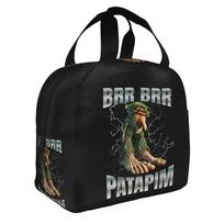 Italian Brainrot Brr Brr Patapim Portable Lunch Box for Waterproof Funny Meme Thermal Cooler Food Insulated Lunch Bag School One Size