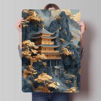 Abstract Fuji Bonsai Tree Tinplate Posters Customizable Wall Art Retro Vintage Metal Signs for Home Room Office Decor Wand Deko 20X30CM