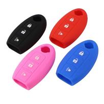 mano geras automobilis Automobilio Silikoninis 3 Mygtukų Raktų Dėklas Laikiklis Nissan Maxima Altima Teana Tiida Sylphy Sunny X-Trail Raktų Apsauga red key case
