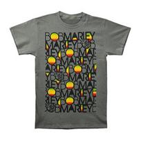 Men's Bob Marley Repeat T-shirt Small Grey XXL