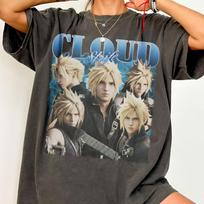 Vintage Final Fantasy VII Rebirth Shirt, Cloud Strife Comfort Colors Tee, Retro Gamer T-Shirt 2XL
