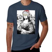 Mona Lisa Mrs Claus TShirt Basic Simple Casual Short Sleeve Tee S