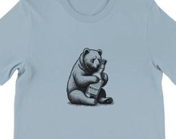 Whisky Bear Embrace Tee , Unisex, Animal Lover Shirt, Funny Animal T-shirt, Gifts For Him, Gifts for Her XL